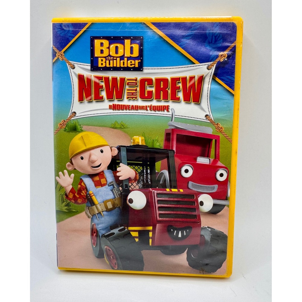 Bob the Builder DVD New to the Crew Yellow Case 2007 Animated Kids Movie Cartoon